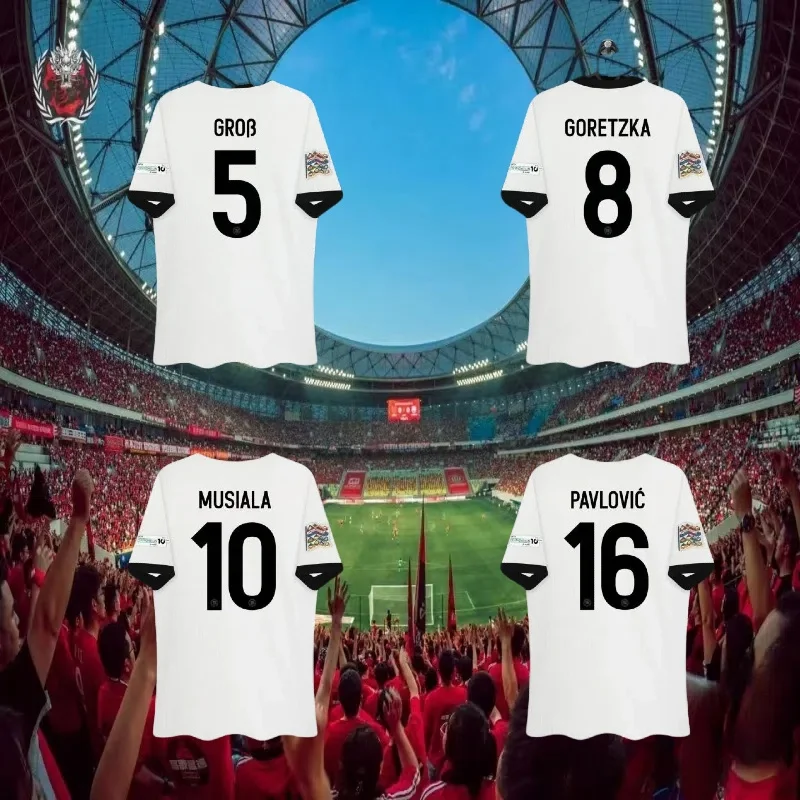 

Motorcycle German National Team Jersey Home 125th Anniversary Football Training Jersey 3D Printed Breathable Men's