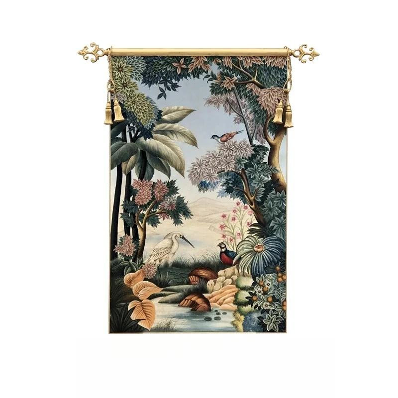 

French Vintage Style Entrance Decorative Painting American Style Corridor Hallway Dining Room Background Wall Mural