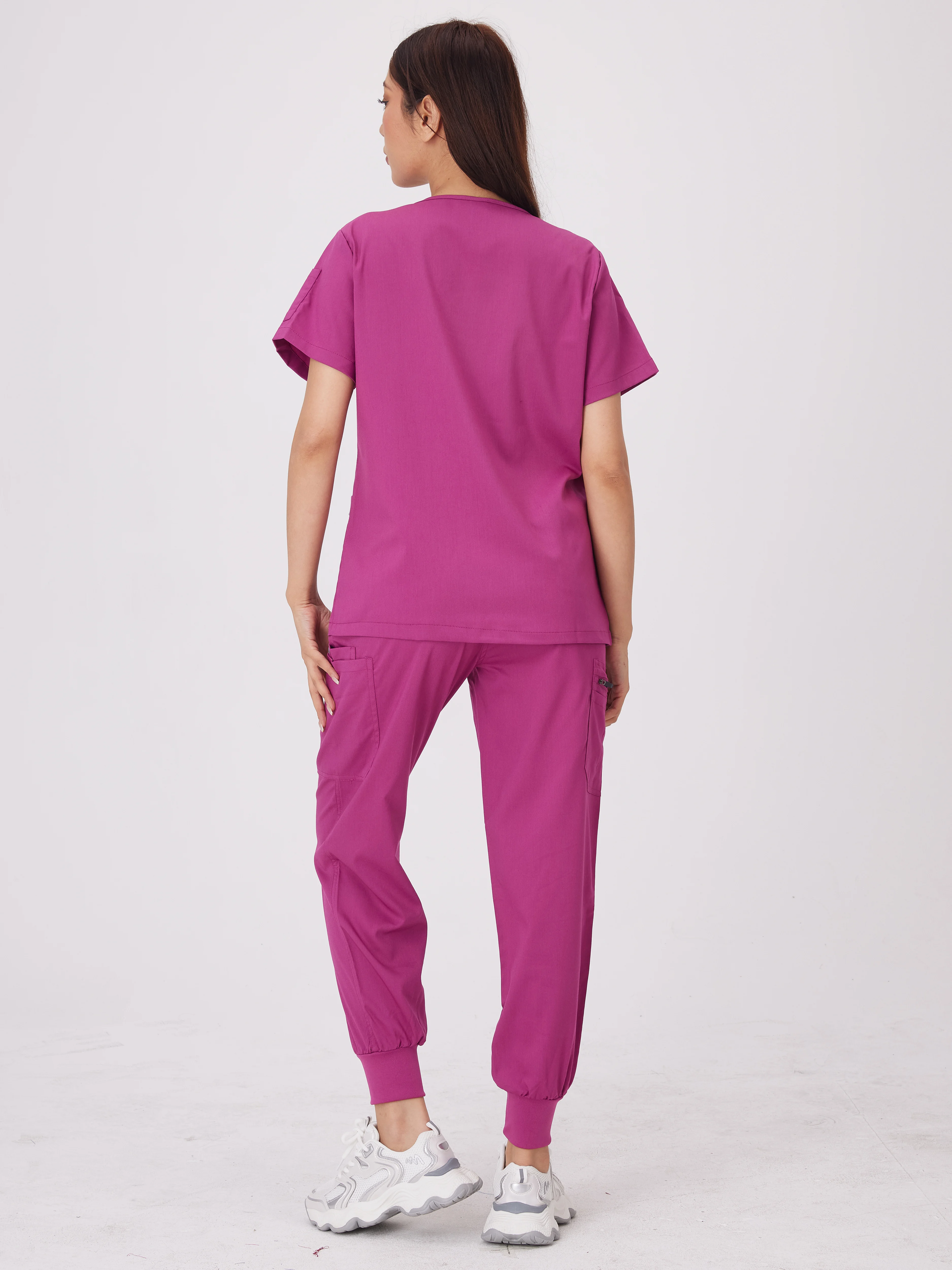 Chirurgische uniformen Vrouw scrubset Medische verpleegster Schoonheidssalon Werkkleding Klinische scrubs Topbroek Spa Arts Verpleging Klinisch pak