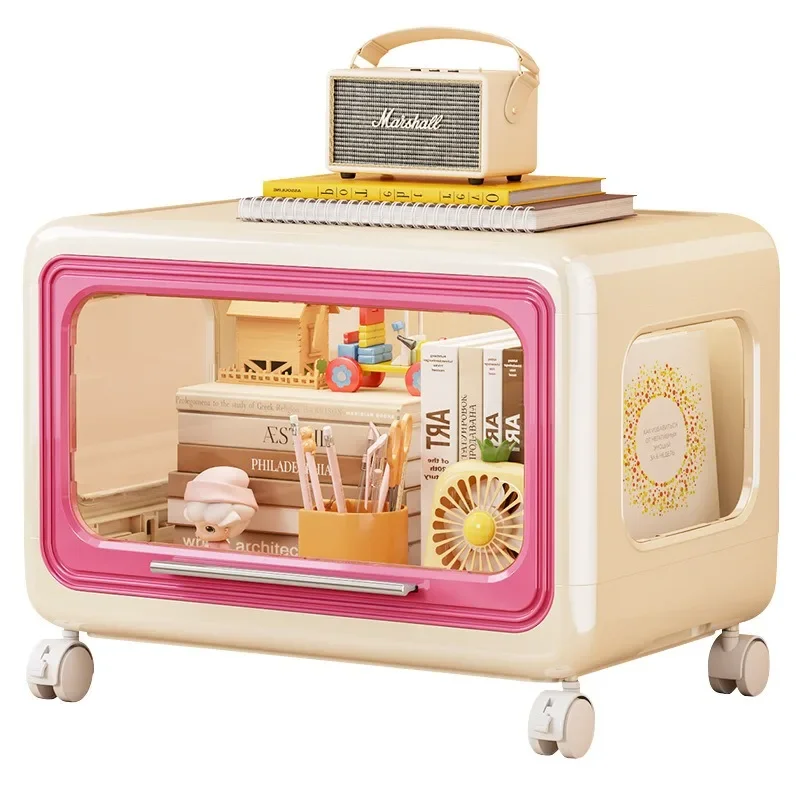 

Floor-to-ceiling storage cabinet under desk Front open flip cover Living room Home locker box Books stationery trolley