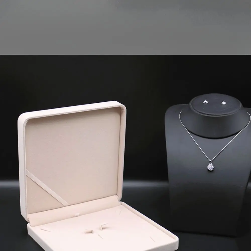 Velvet Jewelry Storage Case Organizer For Ring Necklace Pendant Bracelet Soft Touch Gift Box Display Container