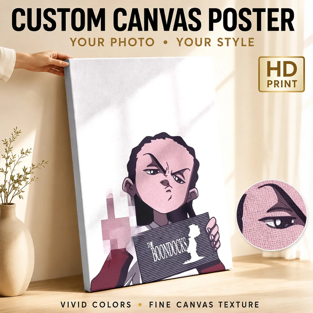 The Boondocks Canvas Painting Poster Custom Modern Aesthetic Wall Art for Office Hallway Decor Ready to Hang Housewarming Gift