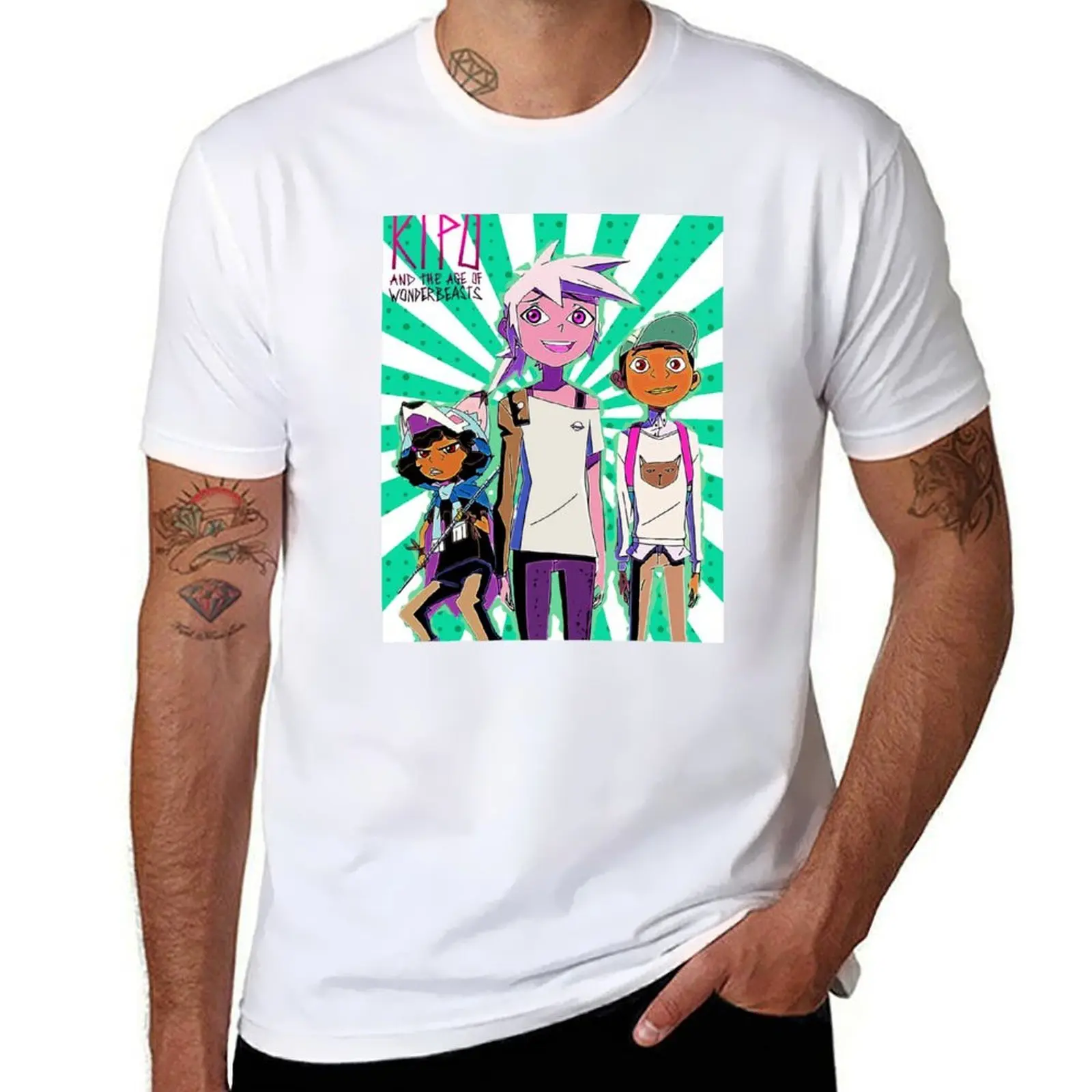 

kipo and the age of wonderbeasts retro T-Shirt t shirt personalised t shirt man cotton T-Shirt