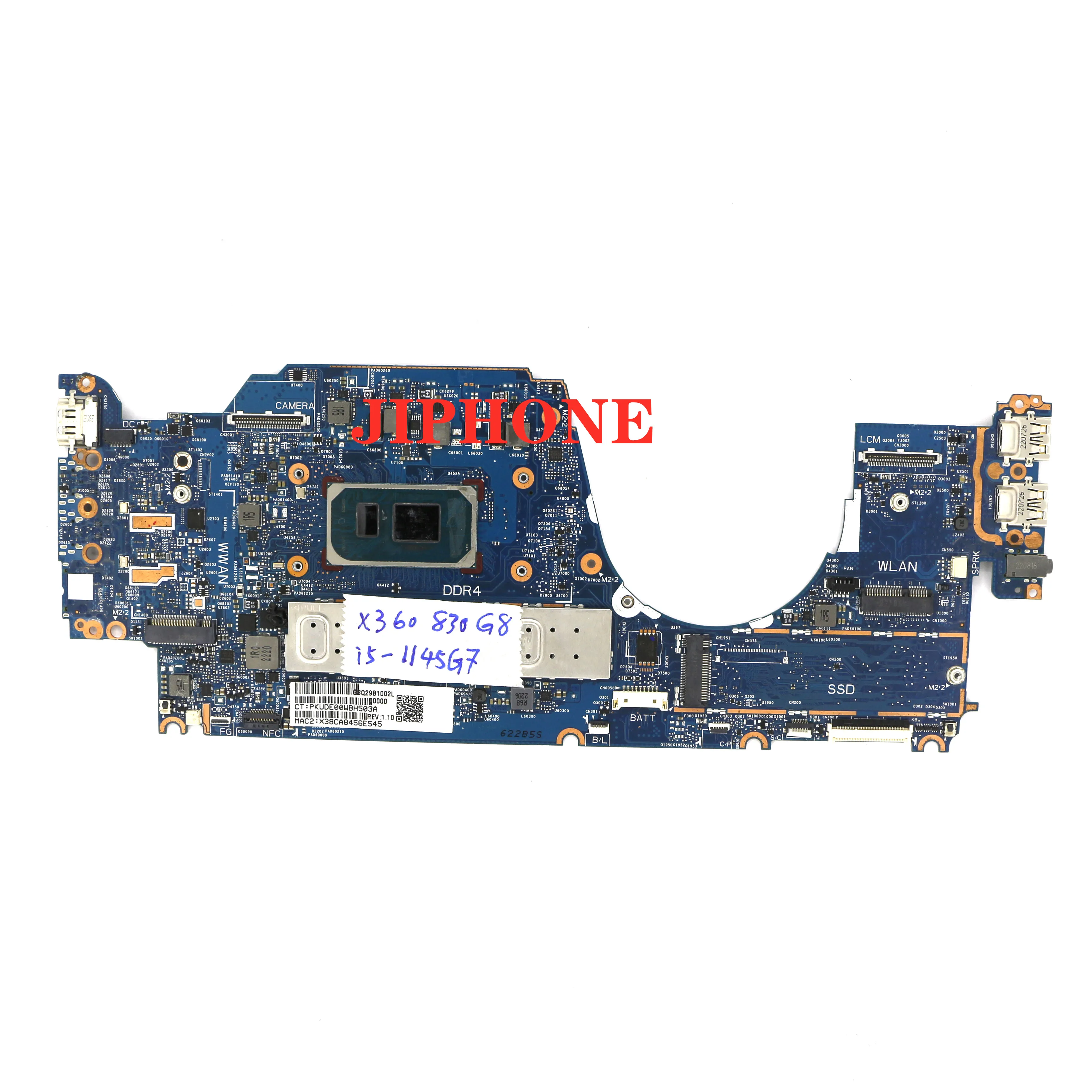 M46078-601 For HP EliteBook X360 830 G8 Laptop Motherboard With I5-1145G7 SRK03 RAM:16GB DDR4 6050A3219701 Tested OK