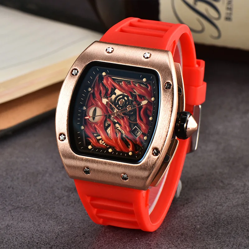 Wholesale 2024 new wine barrel shaped men\'s Devil\'s Eye luminous fashionable men\'s watch