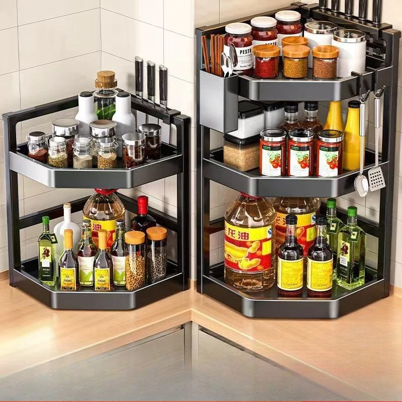 kitchen-rack-multifunctional-corner-seasoning-shelf-double-layer-storage-box-corner-storage-artifact