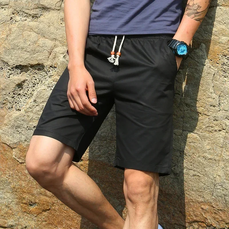 2024 Summer New Men\'s Korean Fashion Casual Loose Size Cotton Sports Shorts Outdoor Fitness Jogging Tourism Beach Shorts