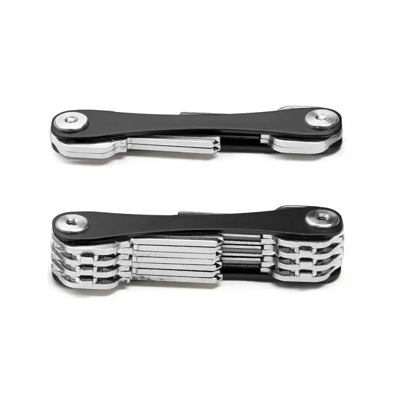 1 pçs diy bolso chave carteira chaveiro carteiras portátil compacto de alumínio chaveiro multi-funcional clipe chave chaveiro