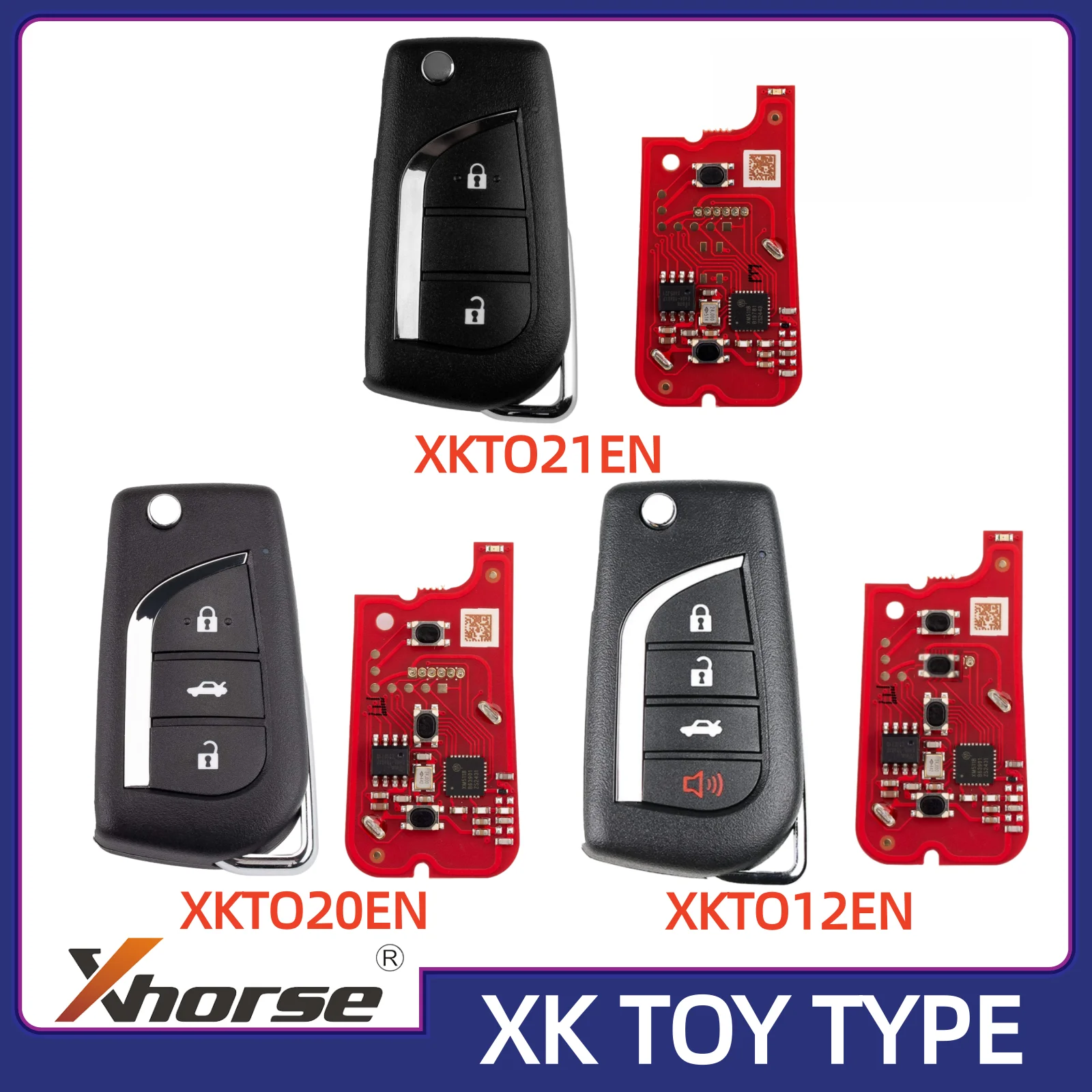 

2025 Newest Xhorse 2nd Generation for Toyota Type Wire Remote Key XKTO20EN XKTO12EN XKTO21EN