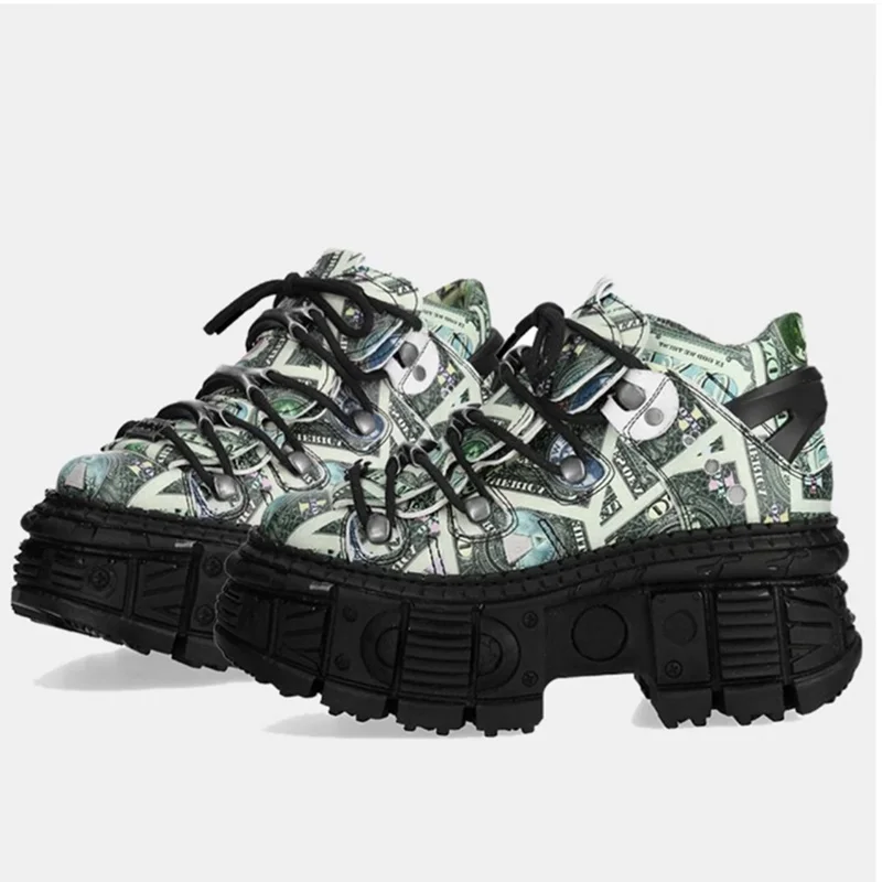 

Ботильоны на платформе с металлическими заклепками и шнуровкой, пикантные ботильоны с круглым носком, разноцветные, новые поступления, модная женская современная обувь