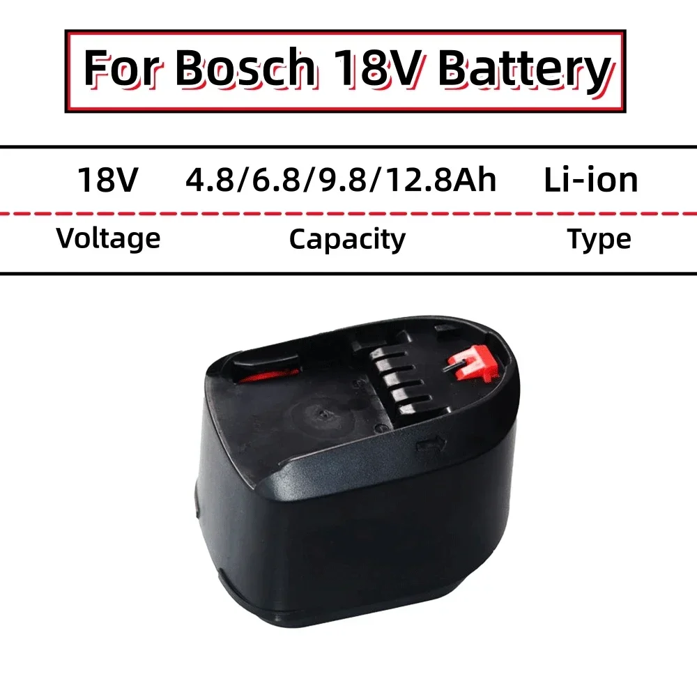 Li-Ion de 18v para herramientas de hogar y jardín Bosch (solo para tipo C), 4800/6800/9800/12800mah, PBA, PSB, PSR, PST, AL1830CV, AL1810CV, AL1815CV