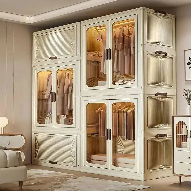 Wardrobe Box Stackable Large Modern Stand Bedroom Organizer Plastic Wardrobe Clothes Women Ropero Para Gurdar Ropa Furniture