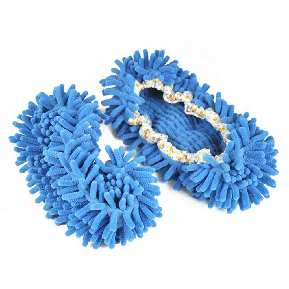Chenille Multifunctional House Floor Polishing Dust Cleaning Mop Slipper Lazy Shoes Cover