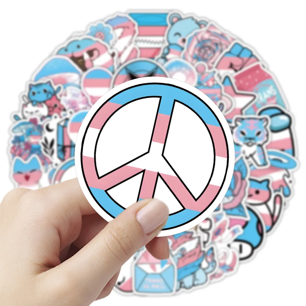 10/30/60PCS Fuuny Pride Trans Stickers Cartoon Graffiti Sticker DIY Diary Scrapbook Luggage Laptop Bike Guitar Skateboard Decals