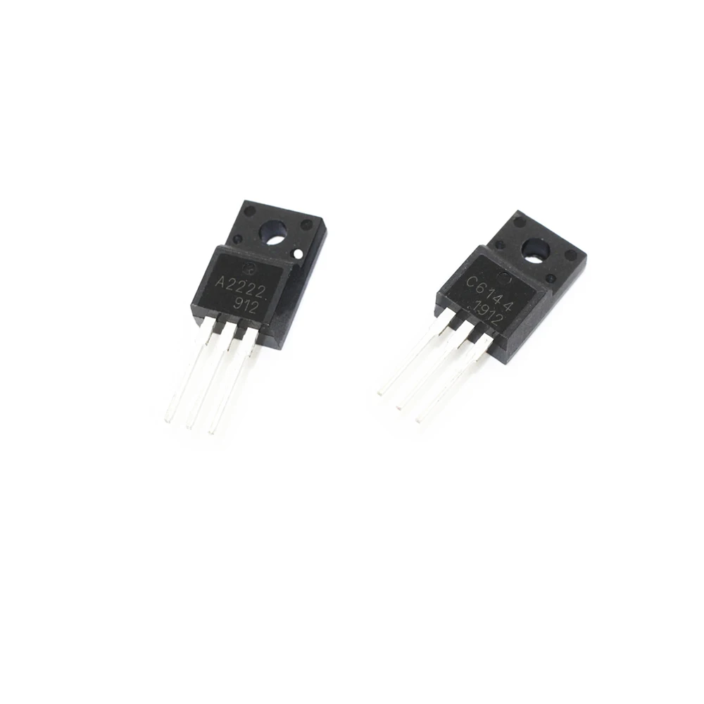 10 Pçs/lote 5 pares 2SA2222 2SC6144 A2222 C6144 DIP TO-220F Impressora Motherboard Transistor Novo Boa Qualidade Chipset