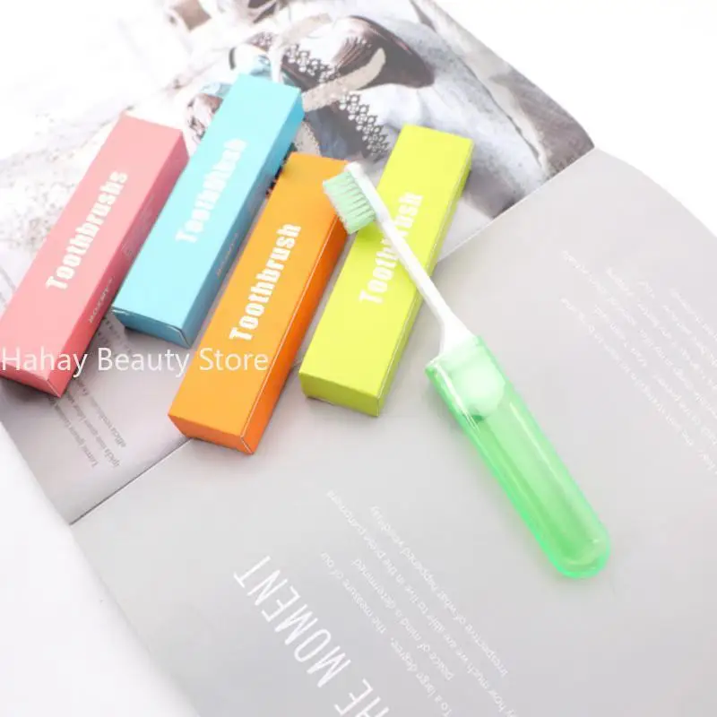 PP Materials Portable Travel Toothbrushes Miniature Cleaning Toothbrushes Oral Care Brushes Folding Toothbrush Folding