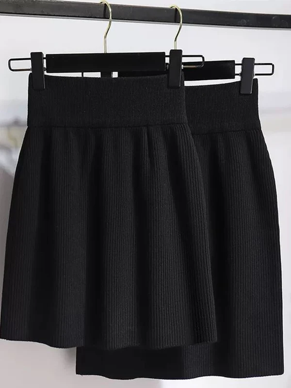 

Юбка-карандаш большого размера для женщин, повседневная юбка с завышенной талией, А-силуэт, удобная посадка для полных девушек