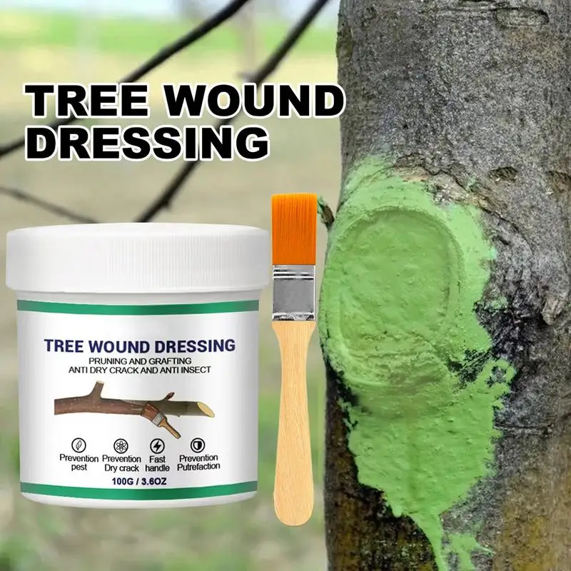 Tree Grafting Paste Tree Wound Pruning Sealer & Grafting Plant Grafting Pruning Sealer With Brush Bonsai Cut Wound Paste Tree