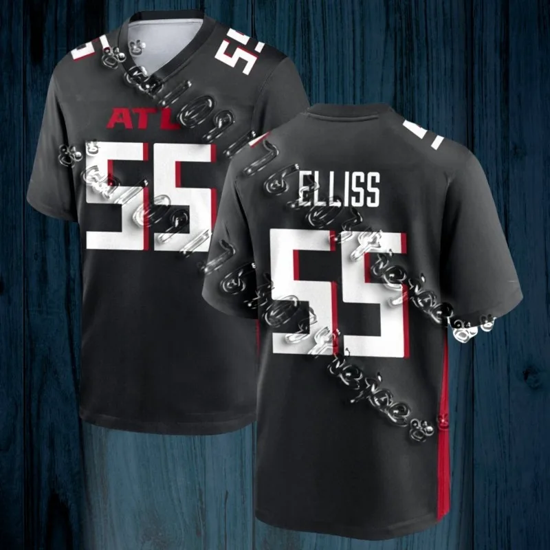 

Atlanta American Football Jersey Rugby Jersey Sportswear Training T-shirt Falcons Robinson 7# Number Loose Sportswear Clothing