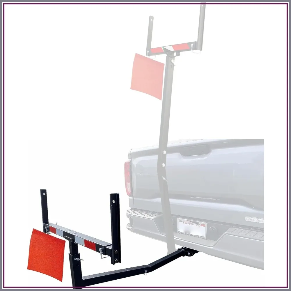 

Hitch Mount Truck Bed Extender for Ladder, Rack, Canoe, Kayak, Long Pipes & Lumber - 37x19x3 Inches Black