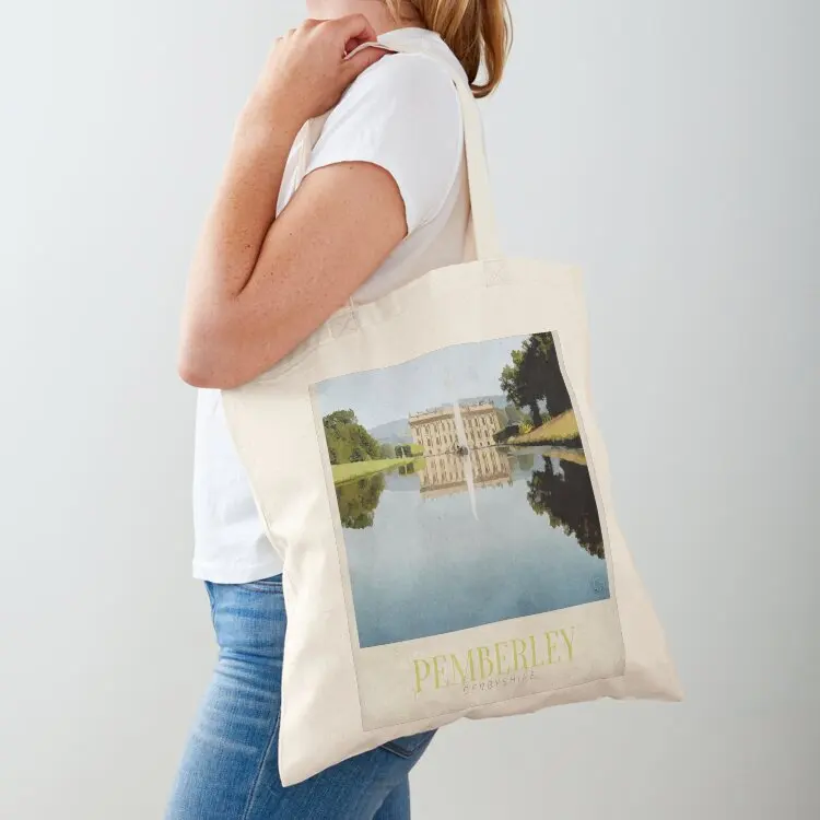 

Pemberley Travel Poster Tote Bag Handbags women Canvas bag for women Candy bags tote bags men