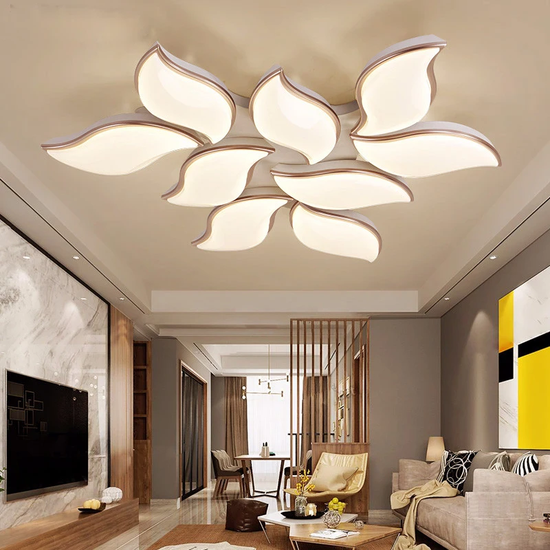 Modern Ceiling Lighting for Living room Bedroom  Decorative Flower Chandelier  With Remote Controller