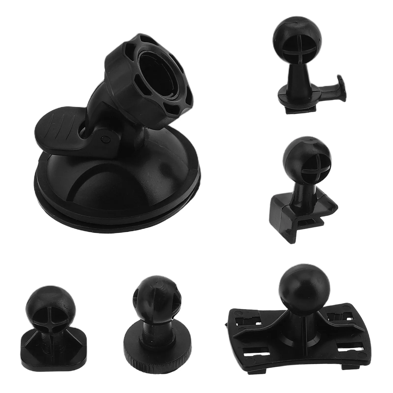 

6pcs Driving Recorder Bracket Car Gps Suction Cup Mount L Shaped Square Buckle Durable Pvc Material Easy Installation