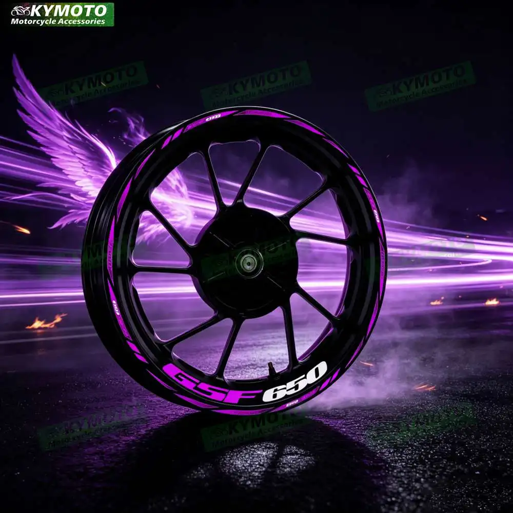 Motorcycle 17 Inch Front And Rear Racing Wheel Stickers Car Reflective Rim Motorbike Hub Tape Decal Sticker For GSF650 GSF 650