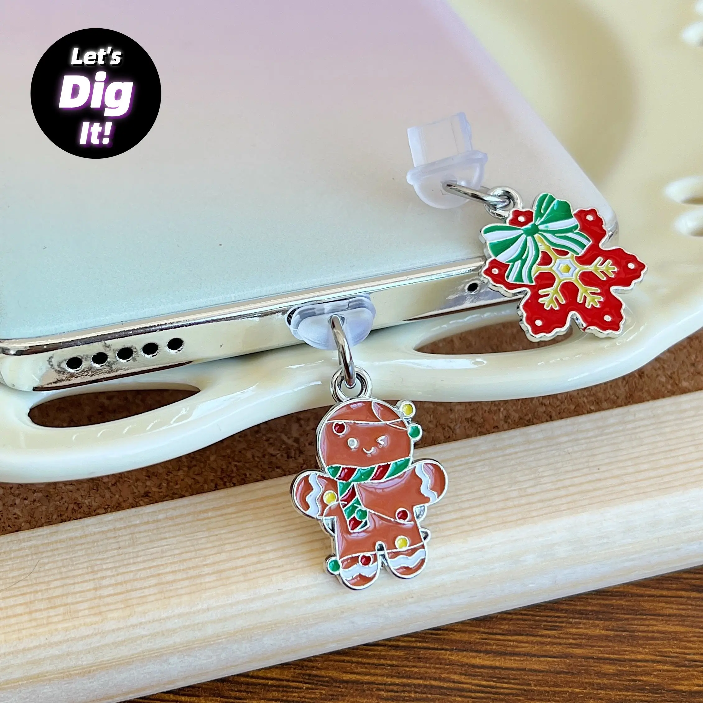 

Phone Redmi for Samsung Type-C Interface Cute Christmas Decorative Accessories Universal Dust Plug