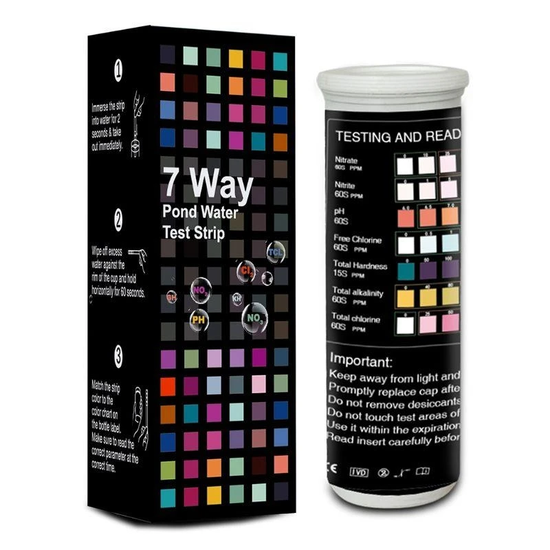 D84F 50x/Set Seven-in-One Water Quality Test Strips Test Strips Nitrite Chlorine Alkalinity Hardness for Household Taps