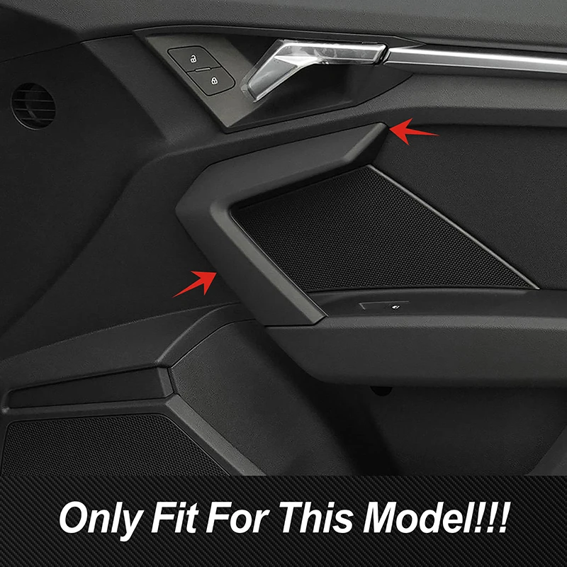 Carbon Fiber Color Stickers Car Inner Door Armrest Handle Decoration Cover Trim For Audi A3 8Y 2021 2022 Interior Accessories