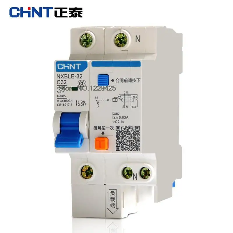 CHNT NXBLE-32 Household Leakage Protector 1P+N 6A/10A/16A/20A/25A/32A/40A/63A Circuit Breaker Electric Shock Protection Switch