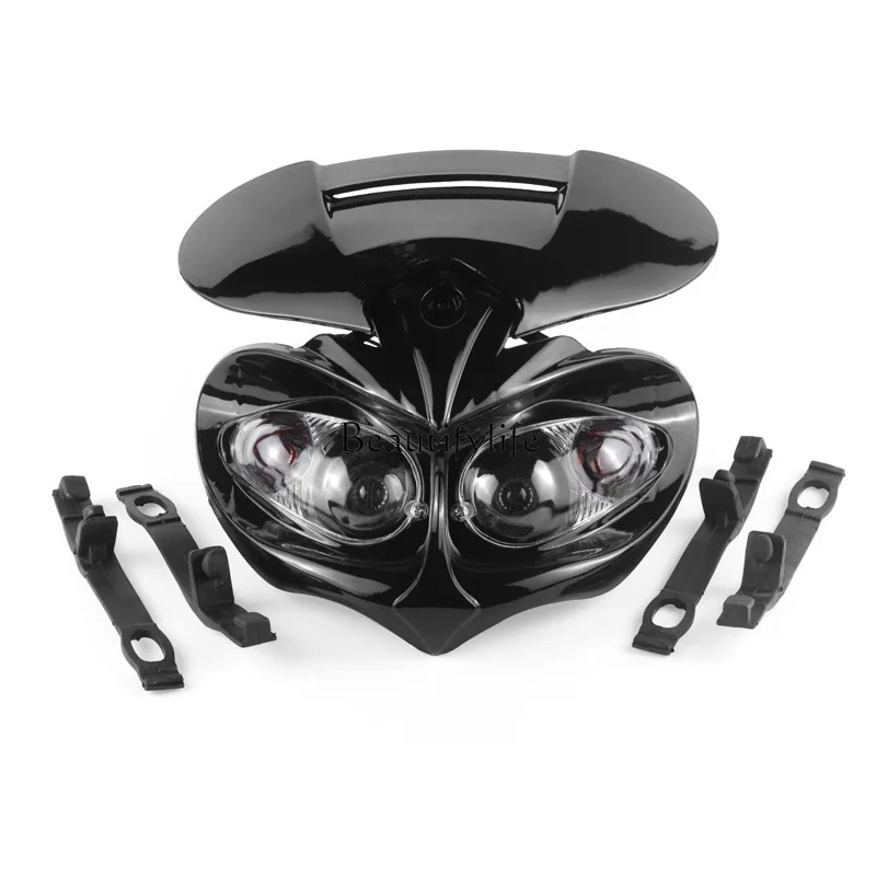 

Motocross headlights, cat eye lights, ghost hood.