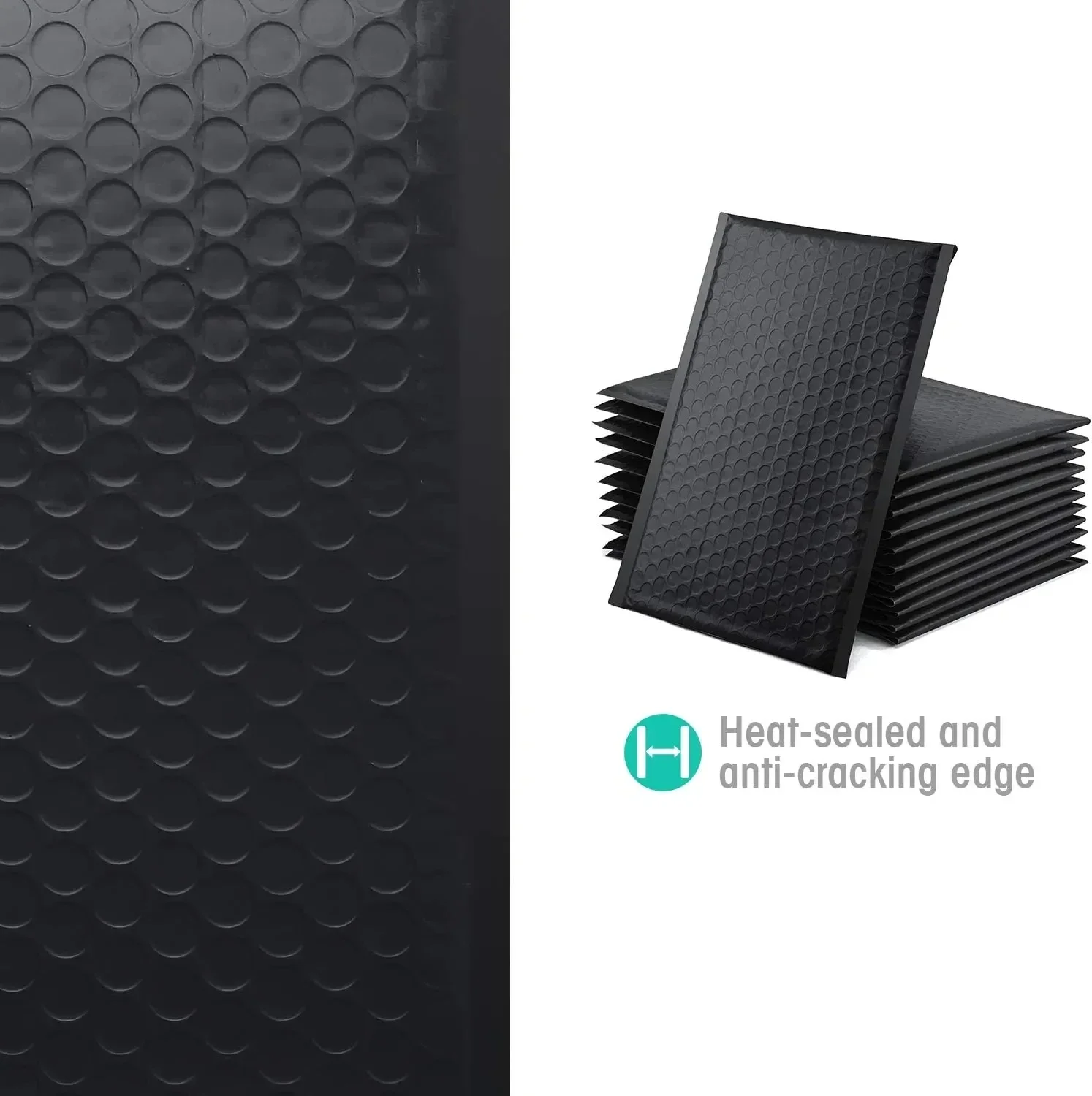 100 Pcs Black Bubble Packaging Envelope Mailing Envelopes Mailer Poly Green Envelope for Shipping Self Seal Bubble Bag Padding - view 2