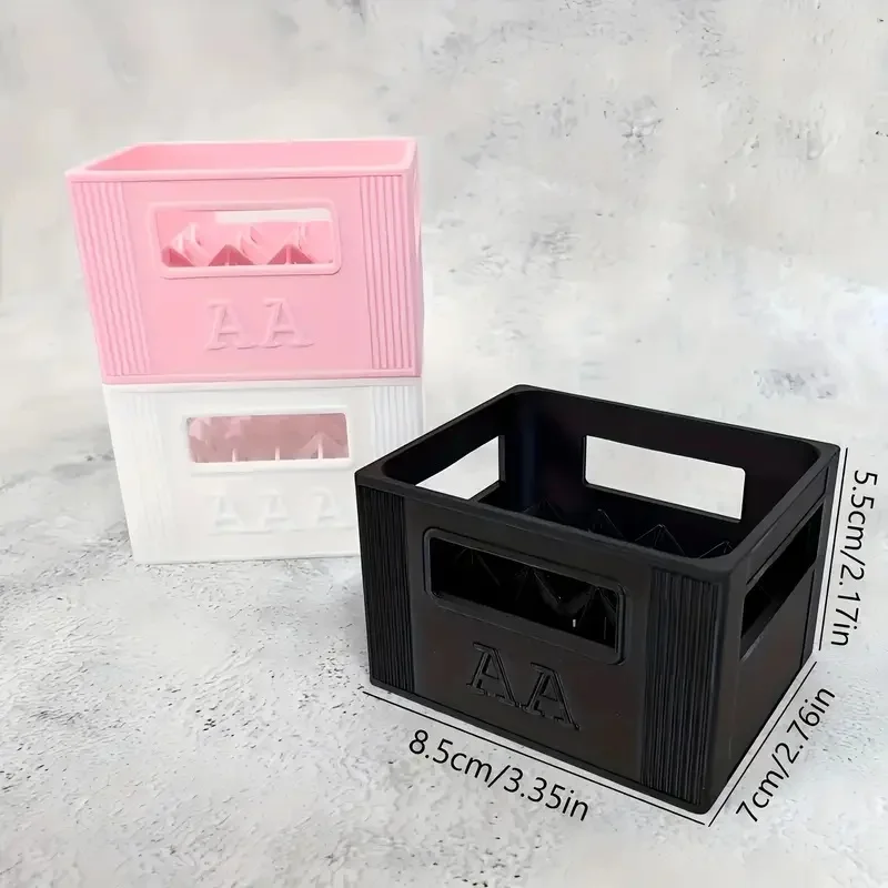 Stackable 3D-Printed Battery Storage Box for AA/AAA, 30/20 Compartment Large Capacity Home Organizer & Gift