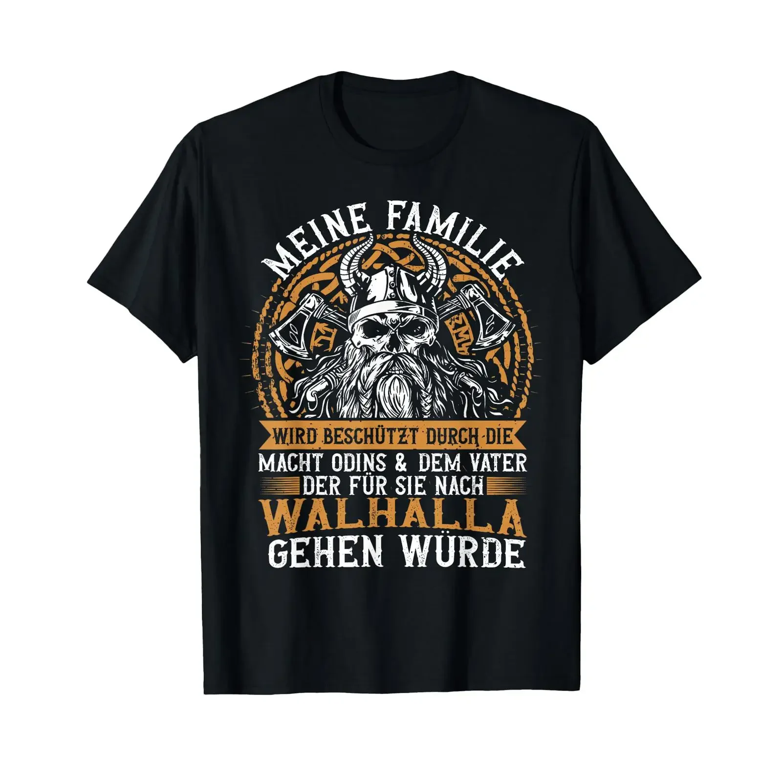 My Family Is Protected Father Valhalla Viking T Shirt vintage Washed Slightly designer clothes Casual graphic Versatile