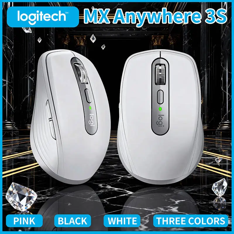 

Офисная мышь Logitech MX Anywhere 3S — 8000 точек на дюйм, эргономичная ручка для дома, MagicSpeed Hyper-Scroll, тихие клики, быстрая зарядка через USB-C