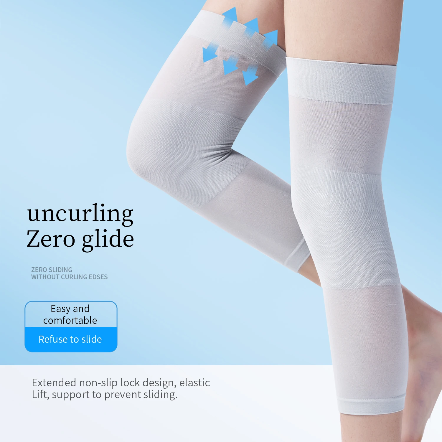 1 Pair Summer Thin Knit Knee Pads, Ultra-thin, Breathable, Comfortable, Wear-resistant, Supportive, and Protective