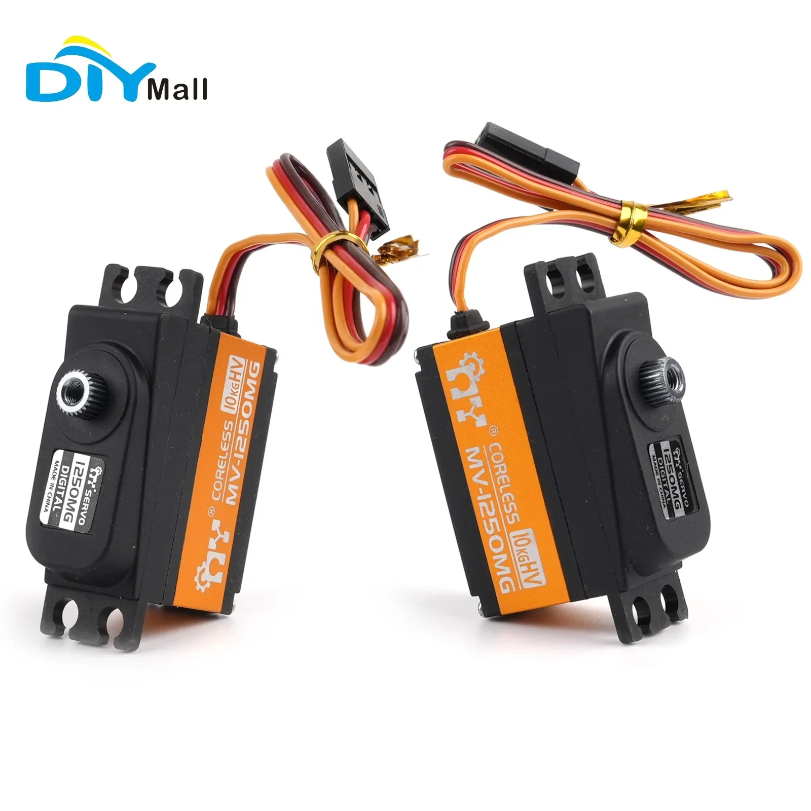 DIYmall gigi Digital torsi tinggi 10kg Motor cangkir berongga 180 ° Servo Digital (MV-1250MG)