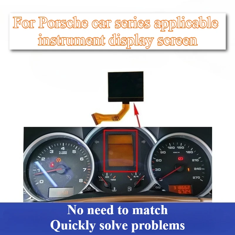 

For Porsche Cayenne LCD Instrument Display Screen Flower Screen for VW Touareg Missing Words Red Screen Repair