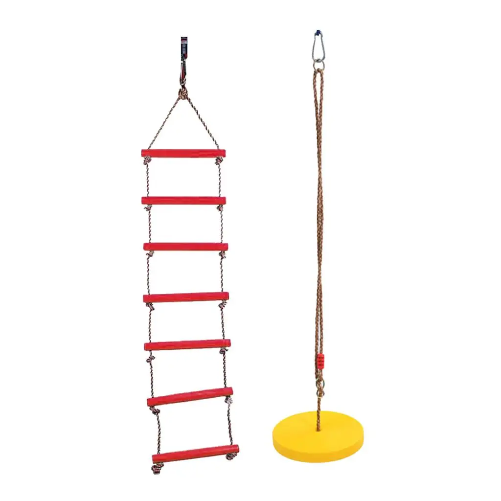 Set di giocattoli da arrampicata all'aperto per bambini, corda da altalena per appendere l'albero con scala da arrampicata in plastica