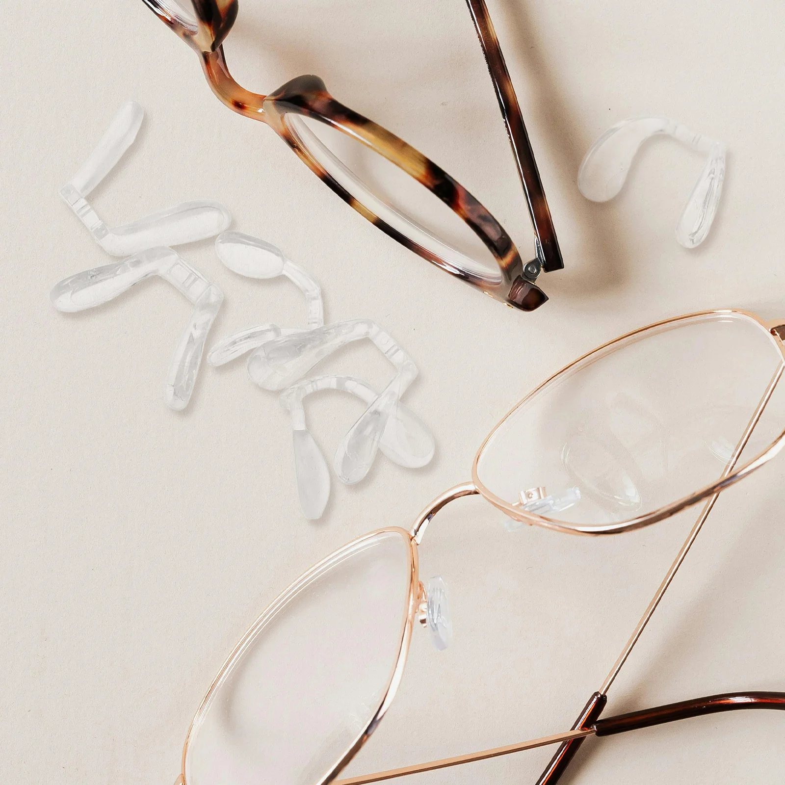 

6Pcs Eyeglasses Nose Pads Replacement Silicone Cushion Nonslip Support Eyewear Accessories Glasses Nose Pads Push in