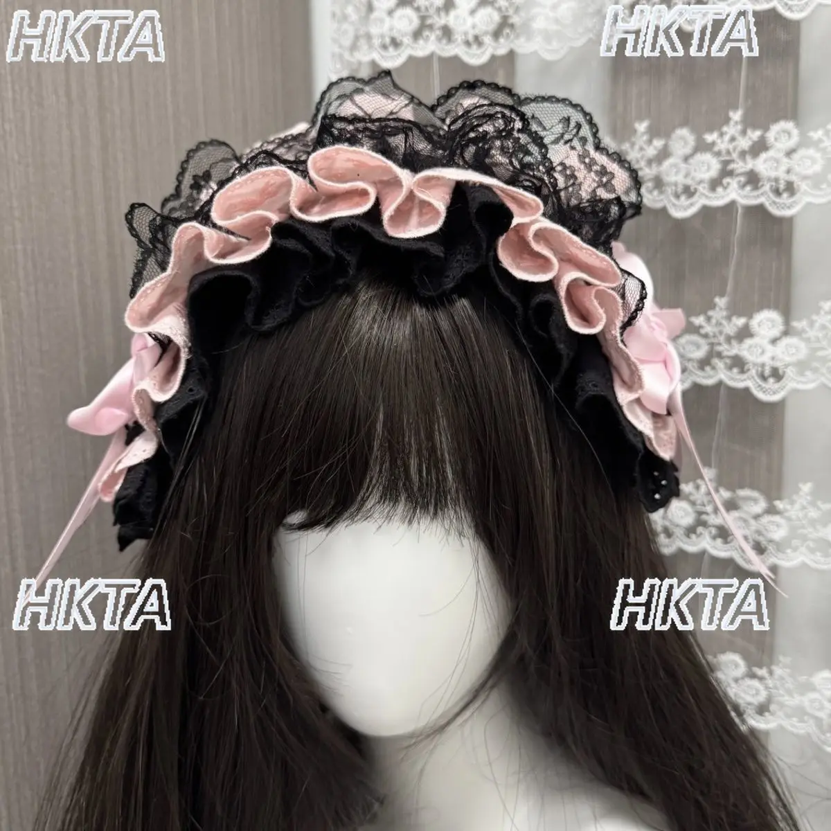 Original Lolita French Elegant Headband Lolita Sweet Soft Girl Hairpin Clips Lace Headwear Lolita Cos Y2K Girls Hair Accessories