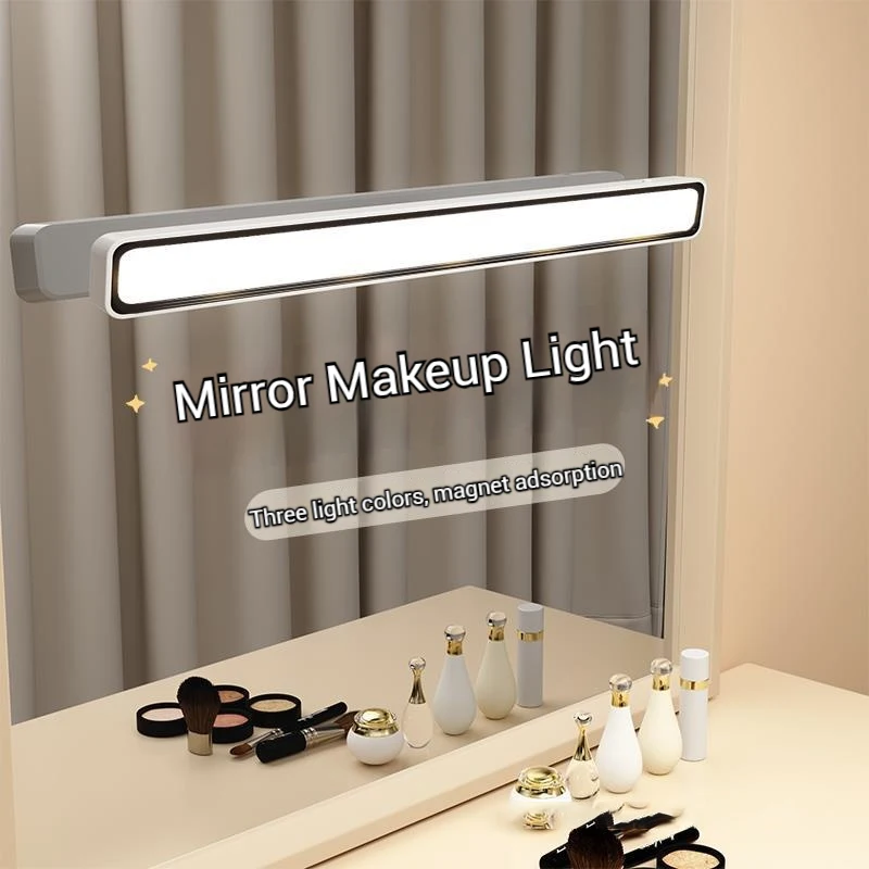 

LED Makeup Mirror Light 9W USB Rechargeable Stepless Dimming Vanity Lights Hanging Magnetic Bedroom Night Reading Table Lamps