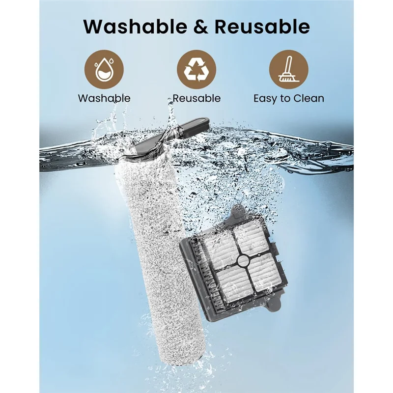 ABRG-Hepa Filtro Rolo Escova Para Tineco Floor ONE S6/S7 Pro Kit de acessórios para aspirador de pó seco e molhado