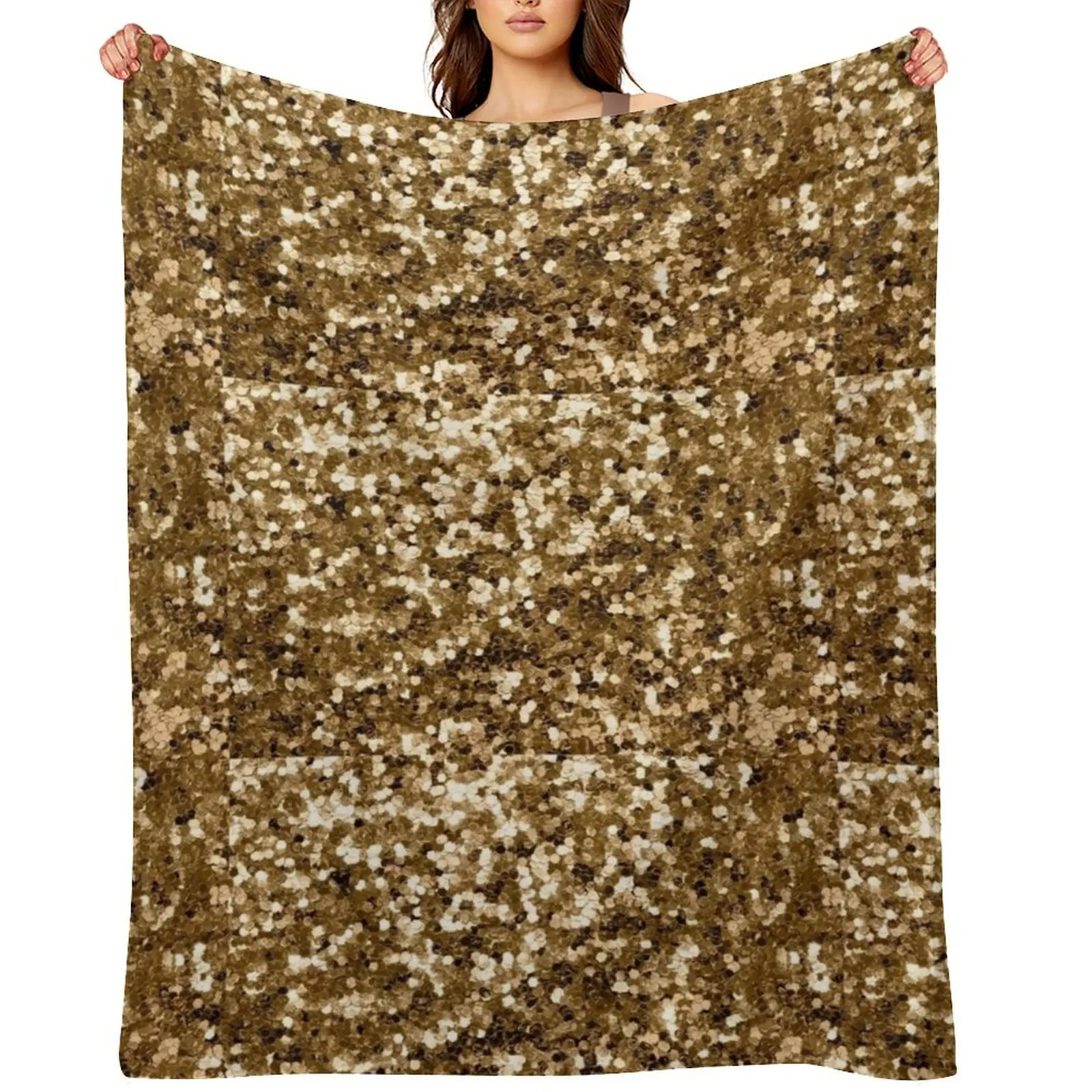 Glamorous Gold Throw Blanket Blankets For Sofas Camping Travel warm winter Blankets