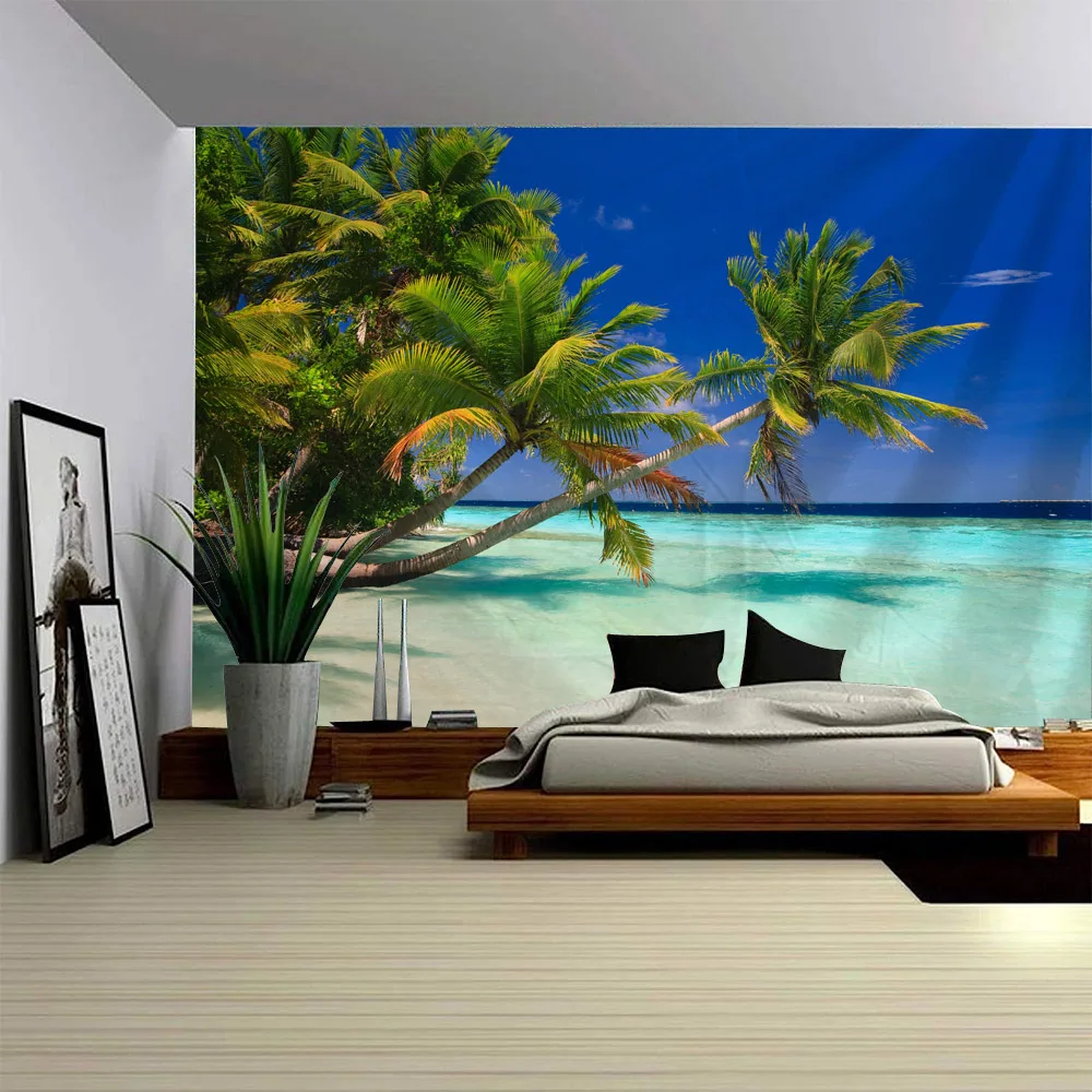 

Sea View Tapestry Wall Hanging Bohemian Home Decoration Polyester Fabric Used for Living Room, Bedroom, Dormitory, Fast Shipping