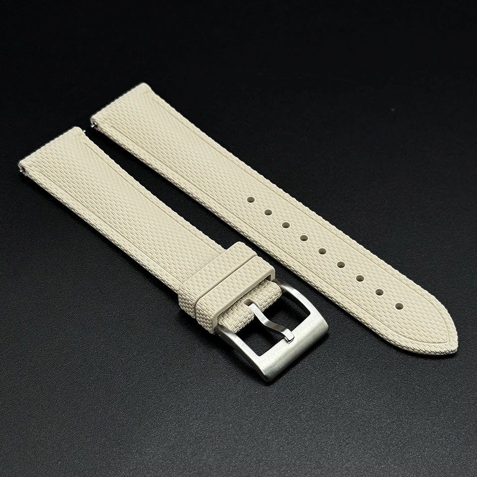 18/19/20/21/22mm Premium Grade FKM Woven Pattern Watch Strap Quick Release Man Women Band Universal Fluororubber Diving Bracelet