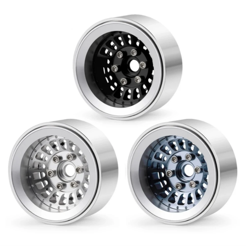 

4PCS 1.9 Inch Aluminum Alloy 30mm Beadlock Wheel Rims Hub For 1/10 Axial SCX10 TRX4 RC Crawler Car Upgrade Parts
