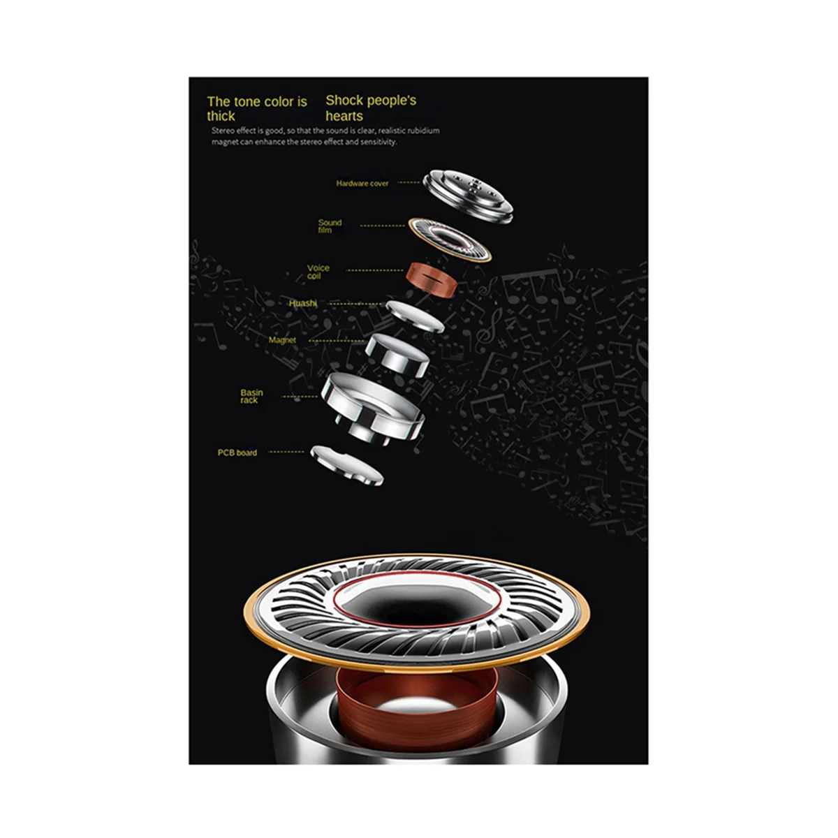 Headphone Speaker 40mm Speaker DIY Headphone Speaker Composite Membrane Speaker Headphone Speaker Driver